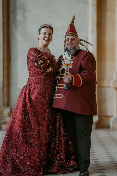 Das Molbitzer Prinzenpaar der 65. Session: Prinz Matthias II. und Prinzessin Christine II., Matthias und Christine Nolting